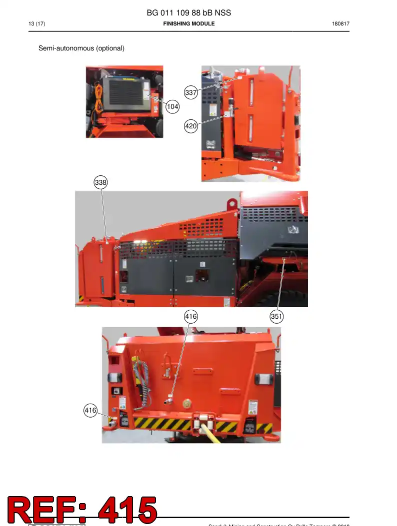 BG00394121a BG 003 941 21a Decal - Sandvik Technical Drawing