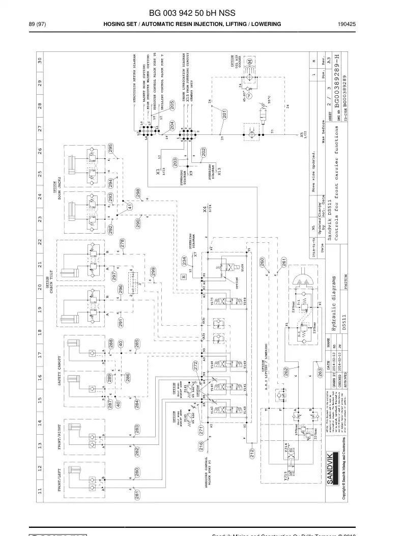 BG00394250b BG 003 942 50b Hosing Set - Sandvik Technical Drawing