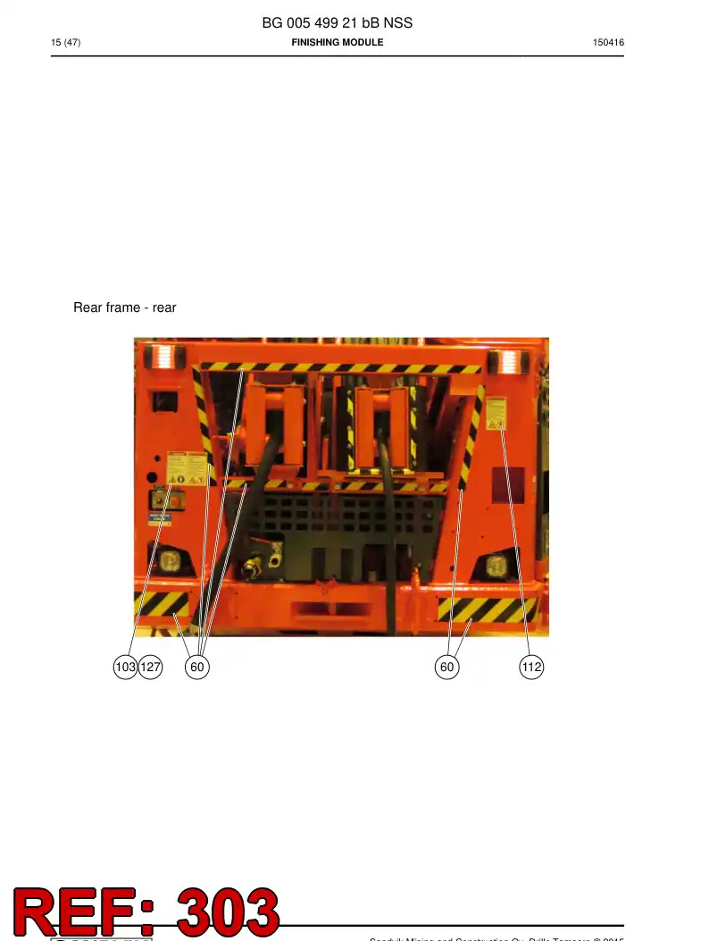 BG00394347a BG 003 943 47a Decal - Sandvik Technical Drawing