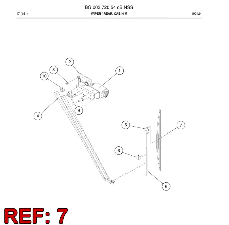 BG00394622a BG 003 946 22a Blade, Wiper - Sandvik Technical Drawing