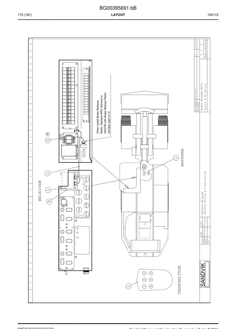 BG00395691b BG 003 956 91b Layout - Sandvik Technical Drawing