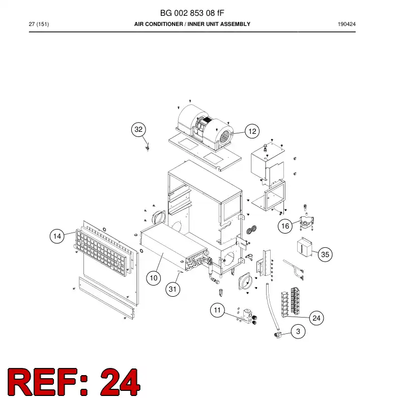 BG00395773a BG 003 957 73a Relay - Sandvik Technical Drawing