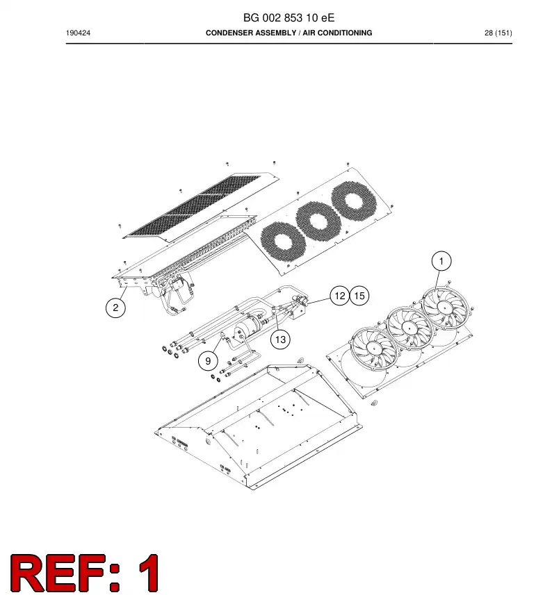 BG00395833a BG 003 958 33a Fan - Sandvik Technical Drawing
