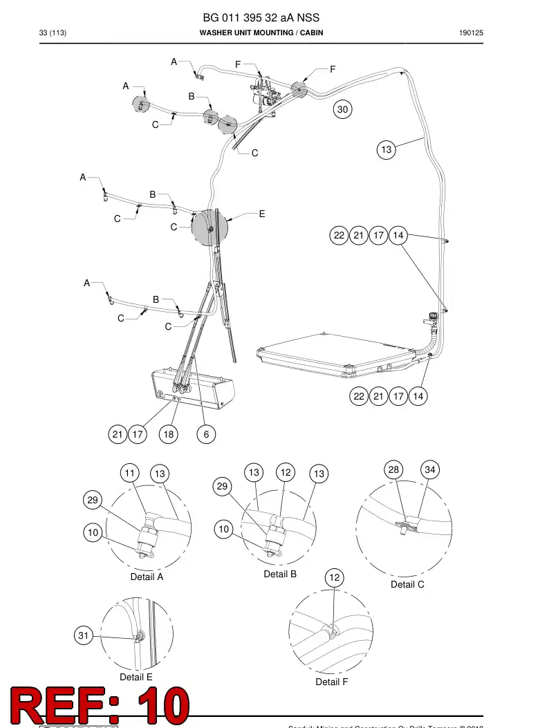 BG00396504c BG 003 965 04c Nozzle - Sandvik Technical Drawing