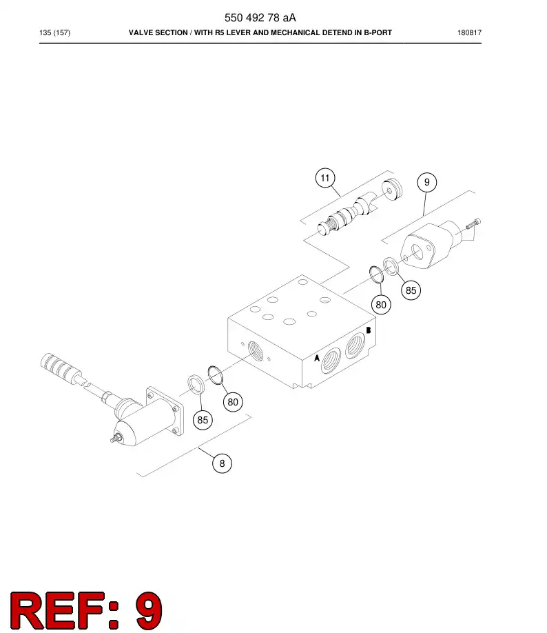 BG00396661a BG 003 966 61a Spool Detent Kit - Sandvik Technical Drawing