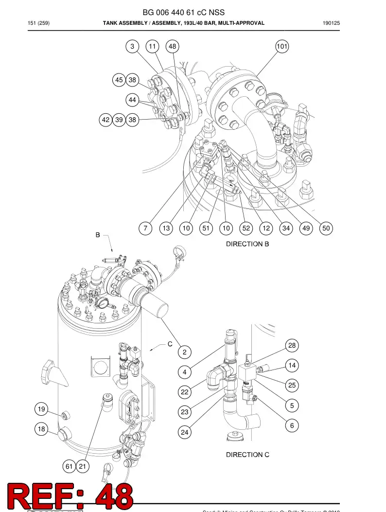BG00396703a BG 003 967 03a Plate - Sandvik Technical Drawing