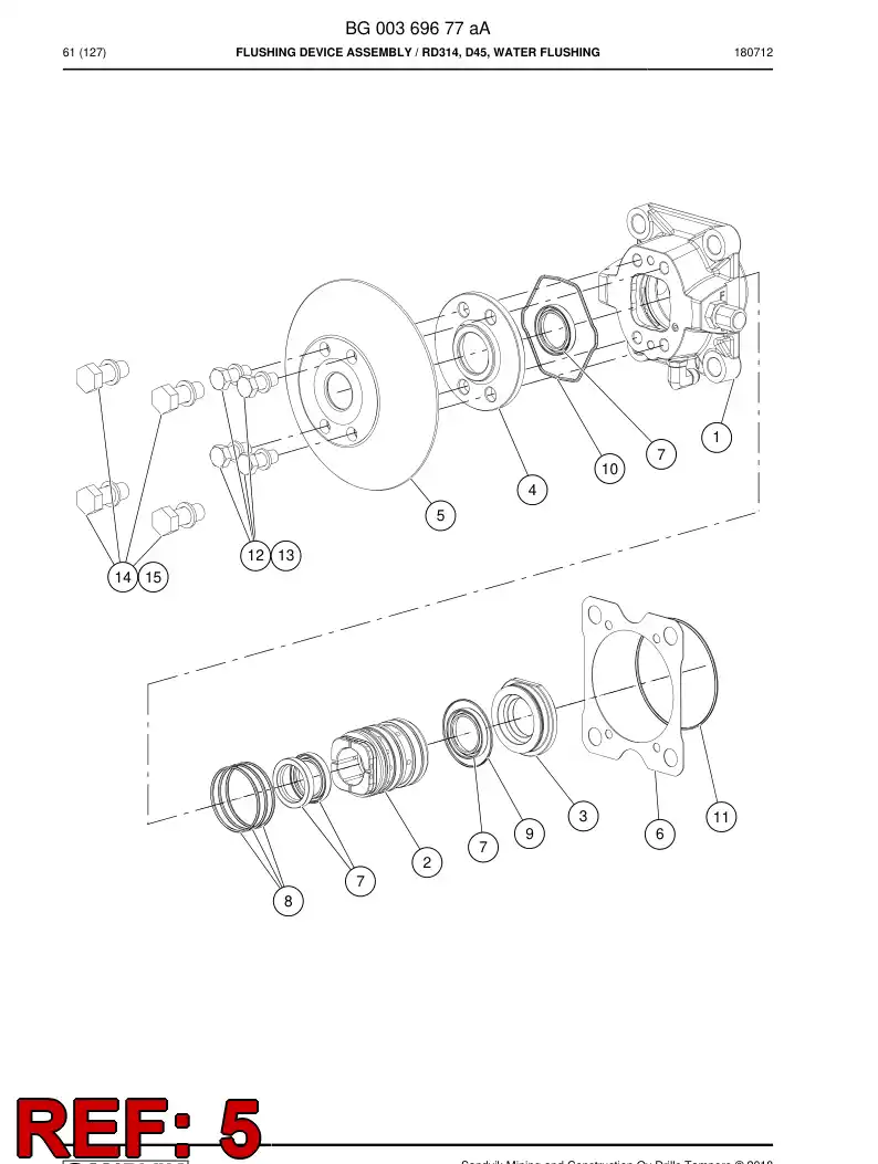 BG00396952a BG 003 969 52a Guard - Sandvik Technical Drawing