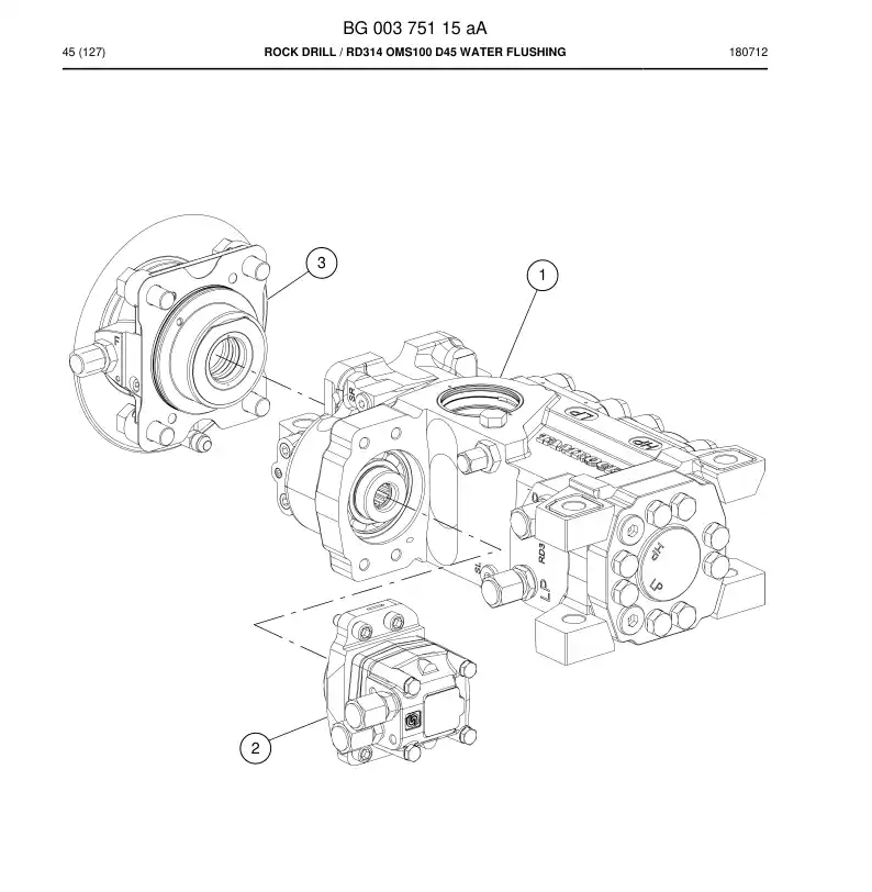 BG00397111a BG 003 971 11a Seal Kit - Sandvik Technical Drawing