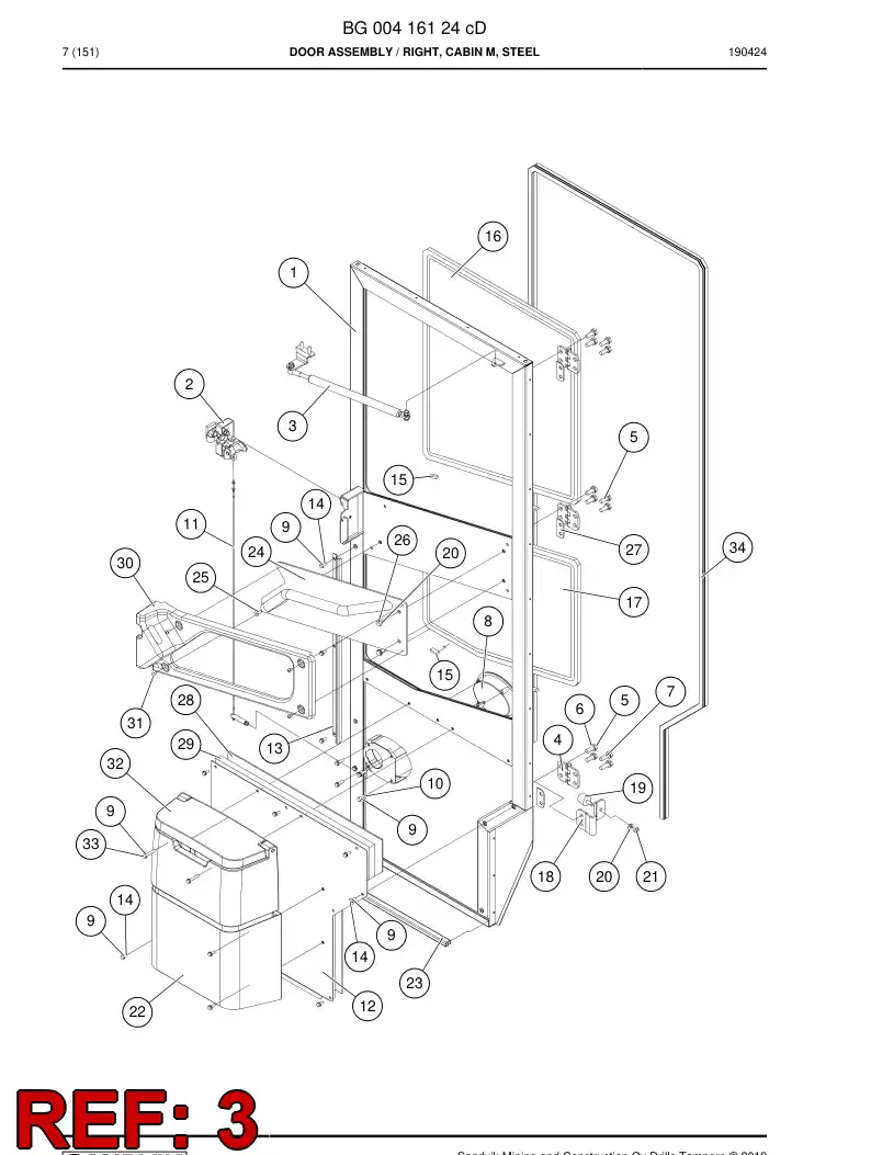 BG00398066a BG 003 980 66a Spring, Gas - Sandvik Technical Drawing