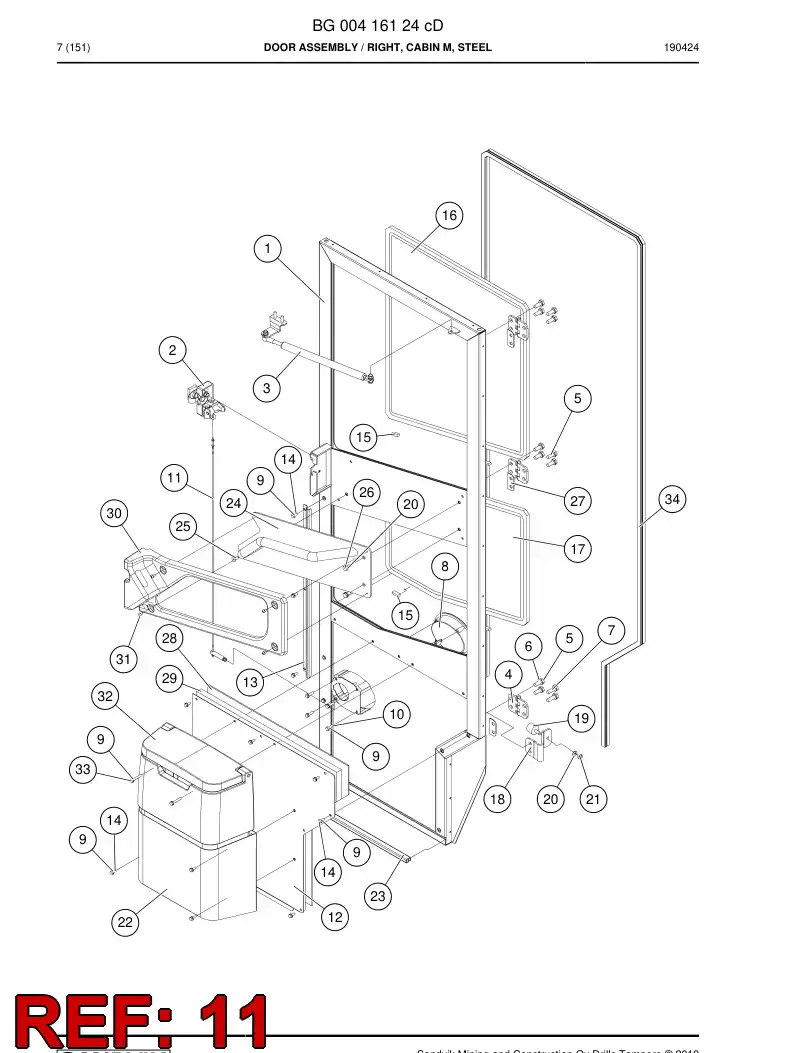 BG00398087a BG 003 980 87a Bar - Sandvik Technical Drawing