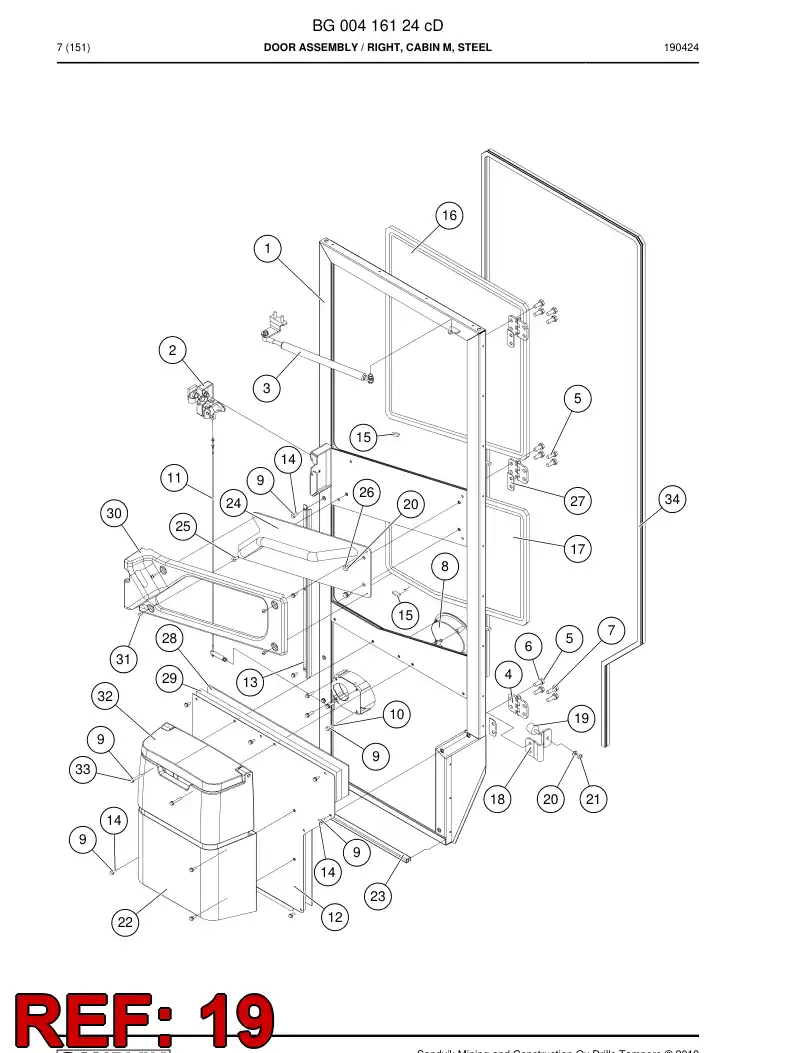 BG00398102a BG 003 981 02a Buffer, Rubber - Sandvik Technical Drawing