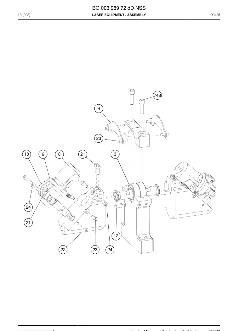 BG00398972d BG 003 989 72d Laser Equipment - Sandvik Technical Drawing