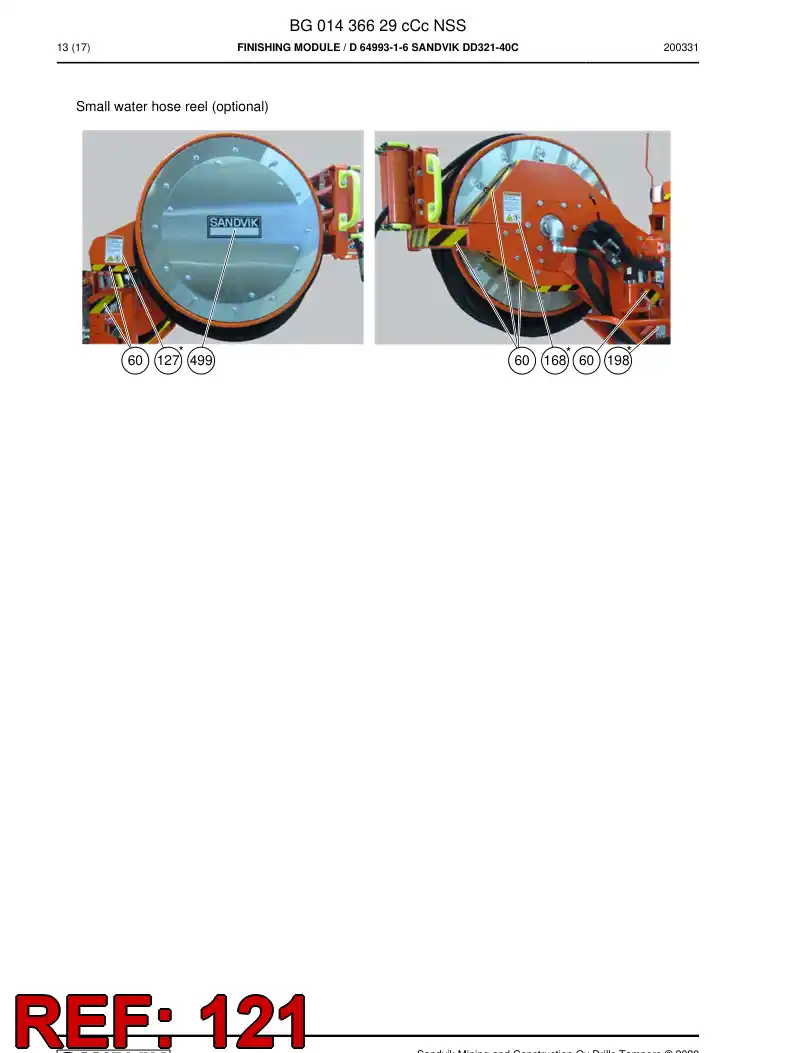 BG00401189a BG 004 011 89a Decal - Sandvik Technical Drawing