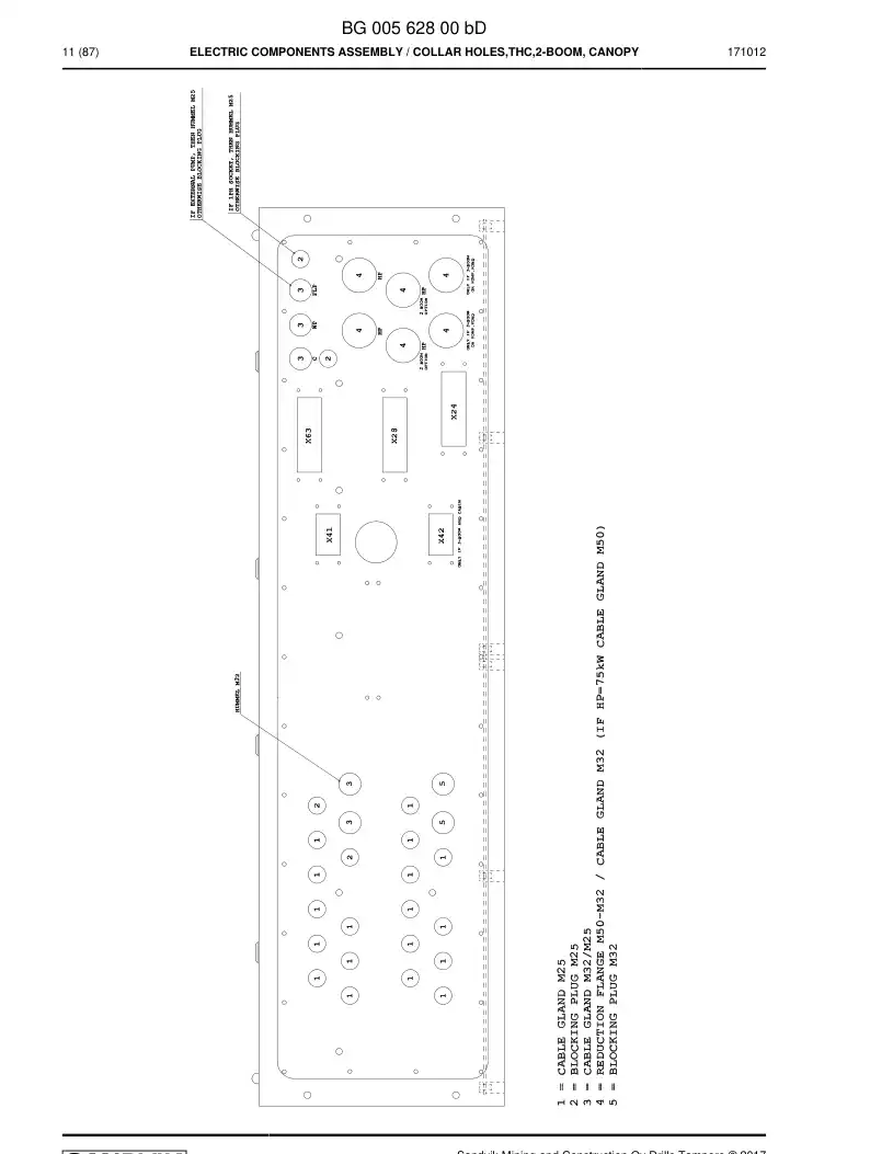 BG00401548d BG 004 015 48d Flange - Sandvik Technical Drawing
