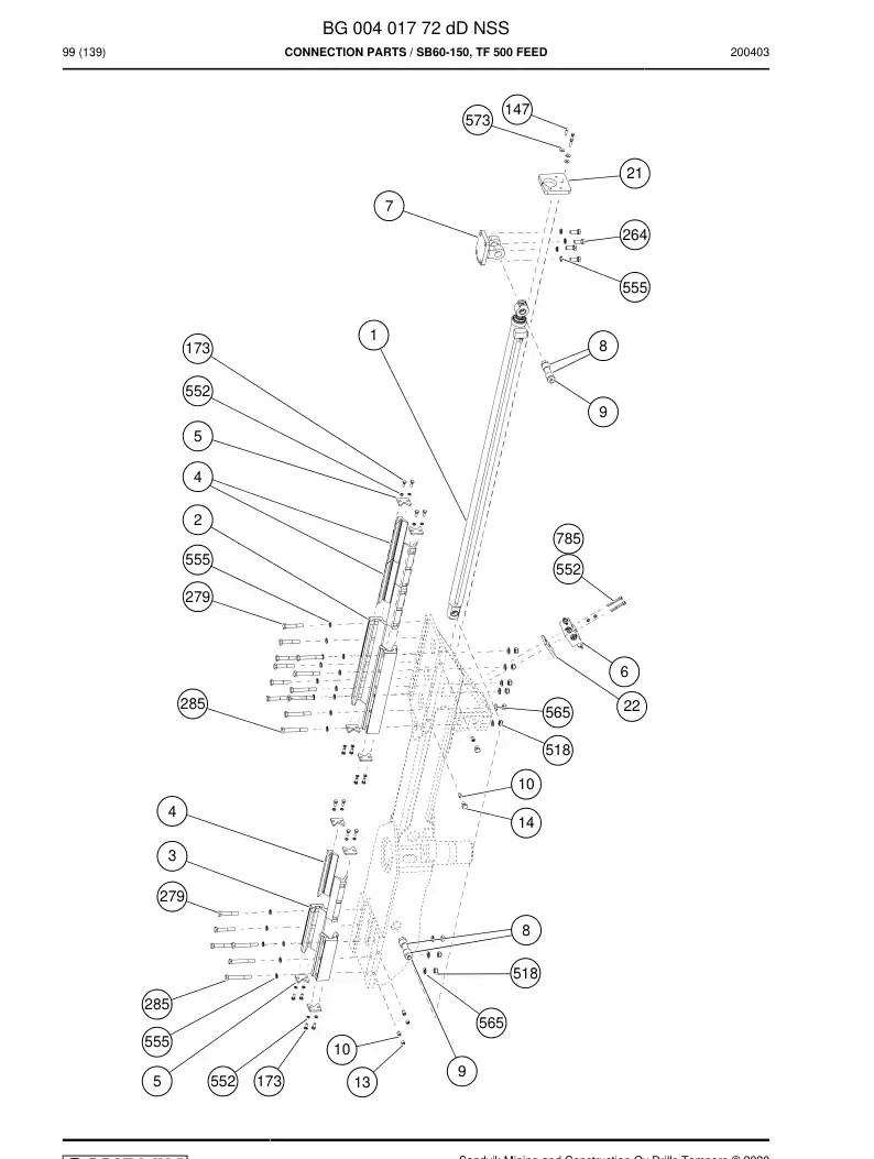 BG00401772d BG 004 017 72d Connection parts - Sandvik Technical Drawing