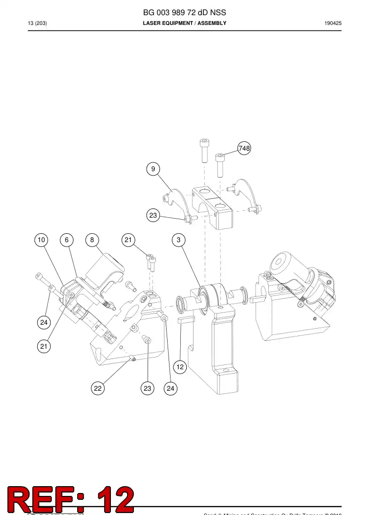 BG00404470a BG 004 044 70a Spline - Sandvik Technical Drawing