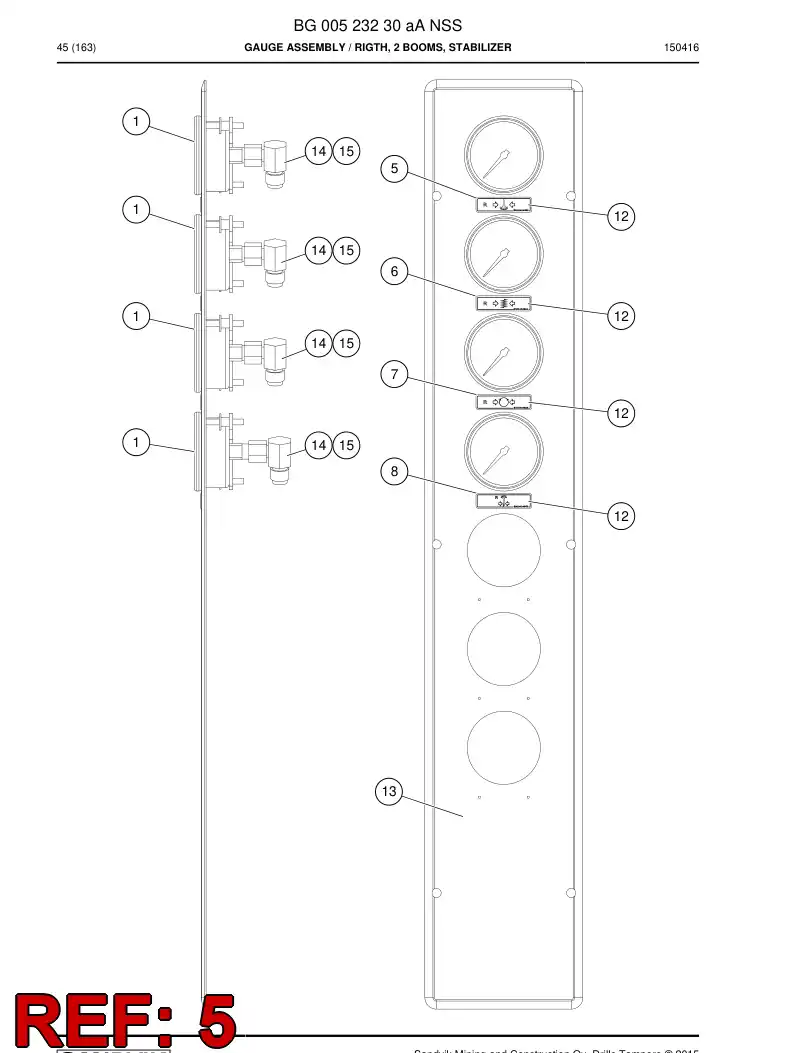 BG00404661a BG 004 046 61a Decal - Sandvik Technical Drawing