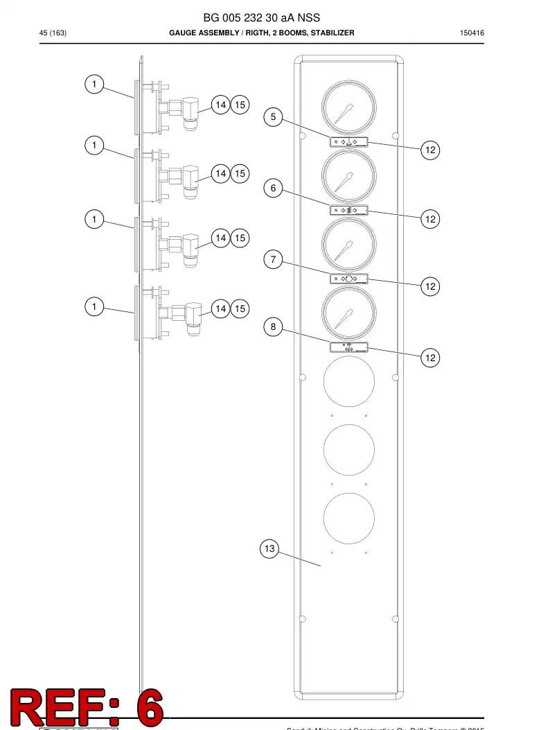 BG00404664a BG 004 046 64a Decal - Sandvik Technical Drawing