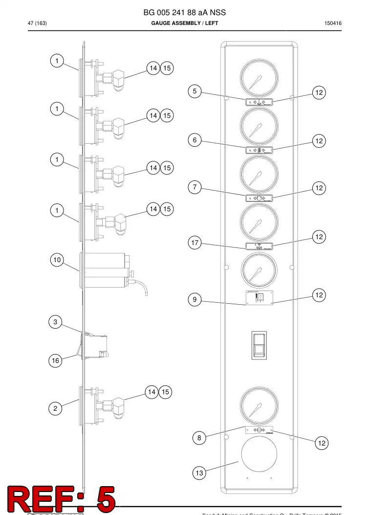 BG00404677a BG 004 046 77a Decal - Sandvik Technical Drawing