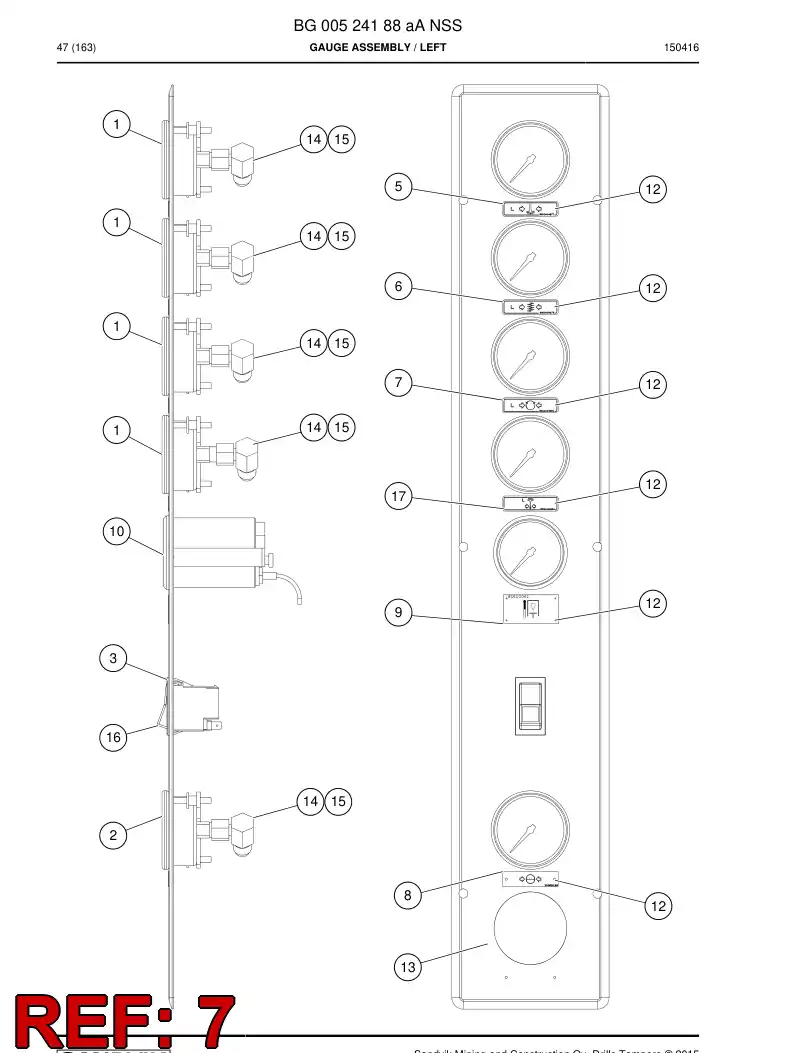 BG00404680a BG 004 046 80a Decal - Sandvik Technical Drawing