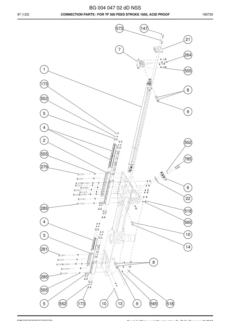 BG00404702d BG 004 047 02d Connection parts - Sandvik Technical Drawing