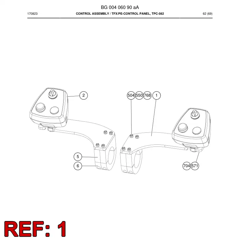 BG00405637a BG 004 056 37a Plate - Sandvik Technical Drawing