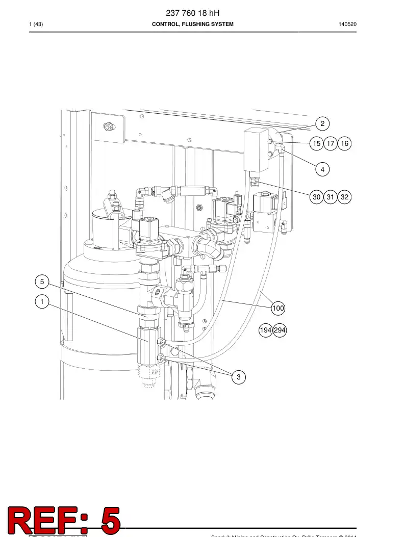 BG00406132a BG 004 061 32a Adapter, Straight - Sandvik Technical Drawing