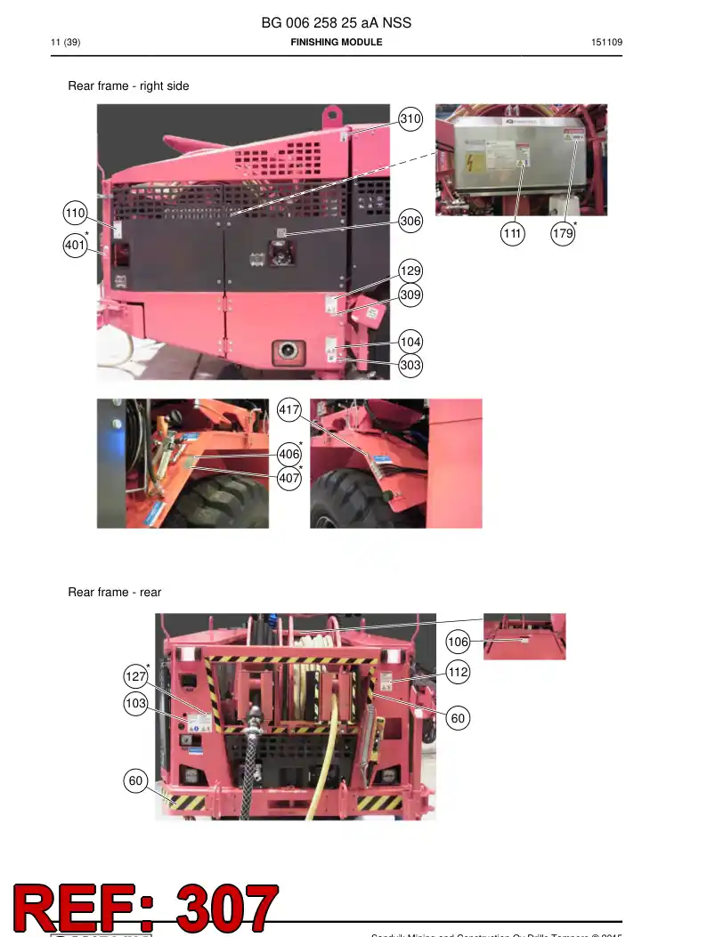 BG00407280a BG 004 072 80a Decal - Sandvik Technical Drawing