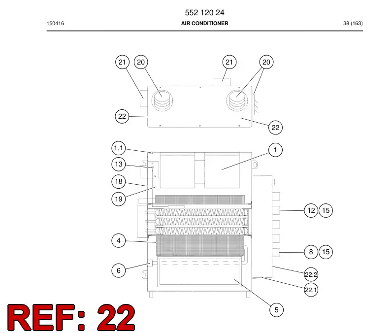 BG00407460a BG 004 074 60a COMPARTIMENTO - Sandvik Technical Drawing
