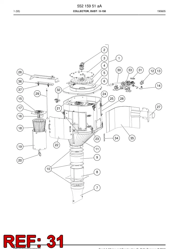 BG00408170a BG 004 081 70a Valve - Sandvik Technical Drawing