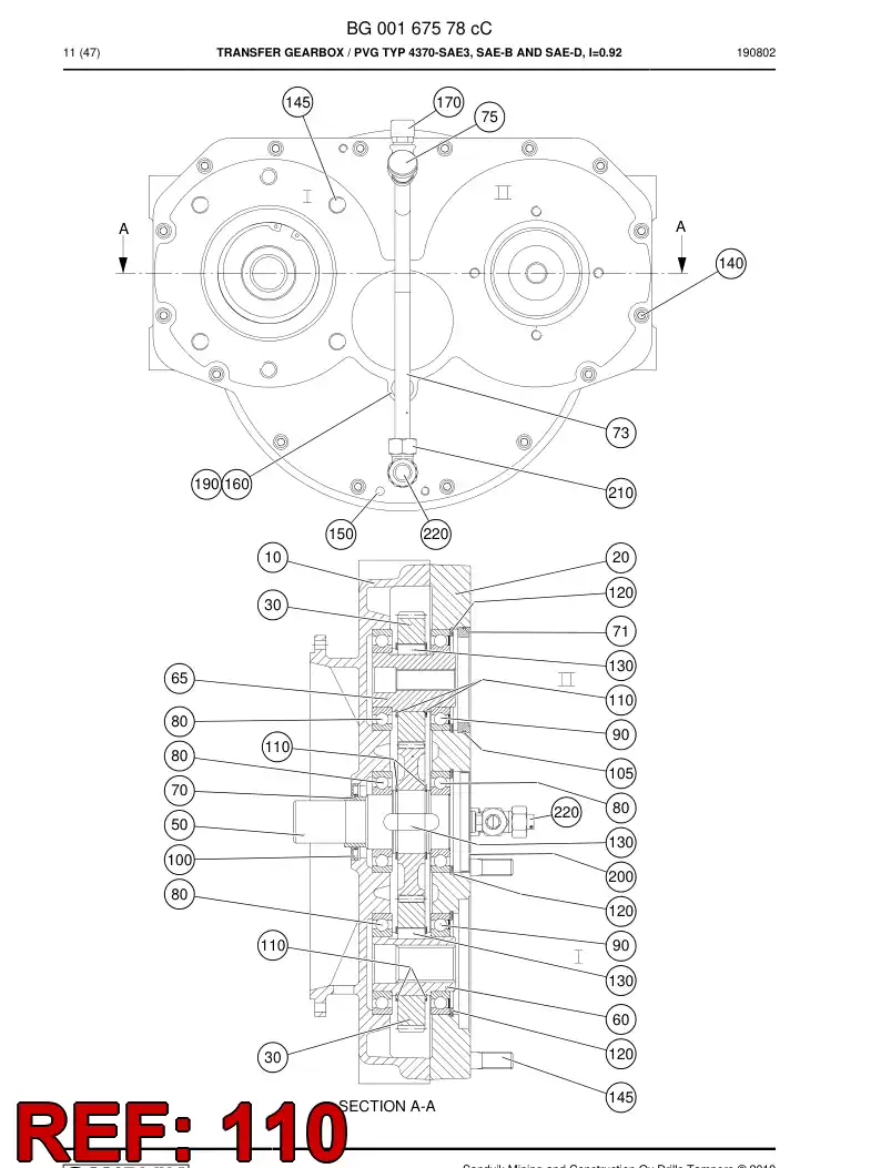 BG00409273a BG 004 092 73a Circlip - Sandvik Technical Drawing