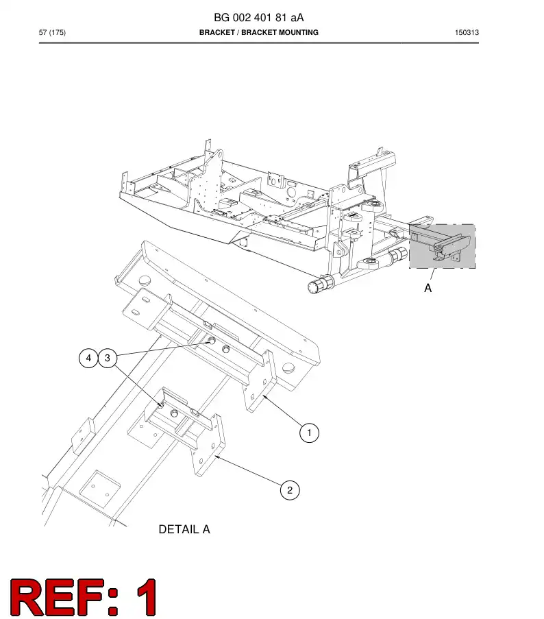BG00411581a BG 004 115 81a Bracket - Sandvik Technical Drawing