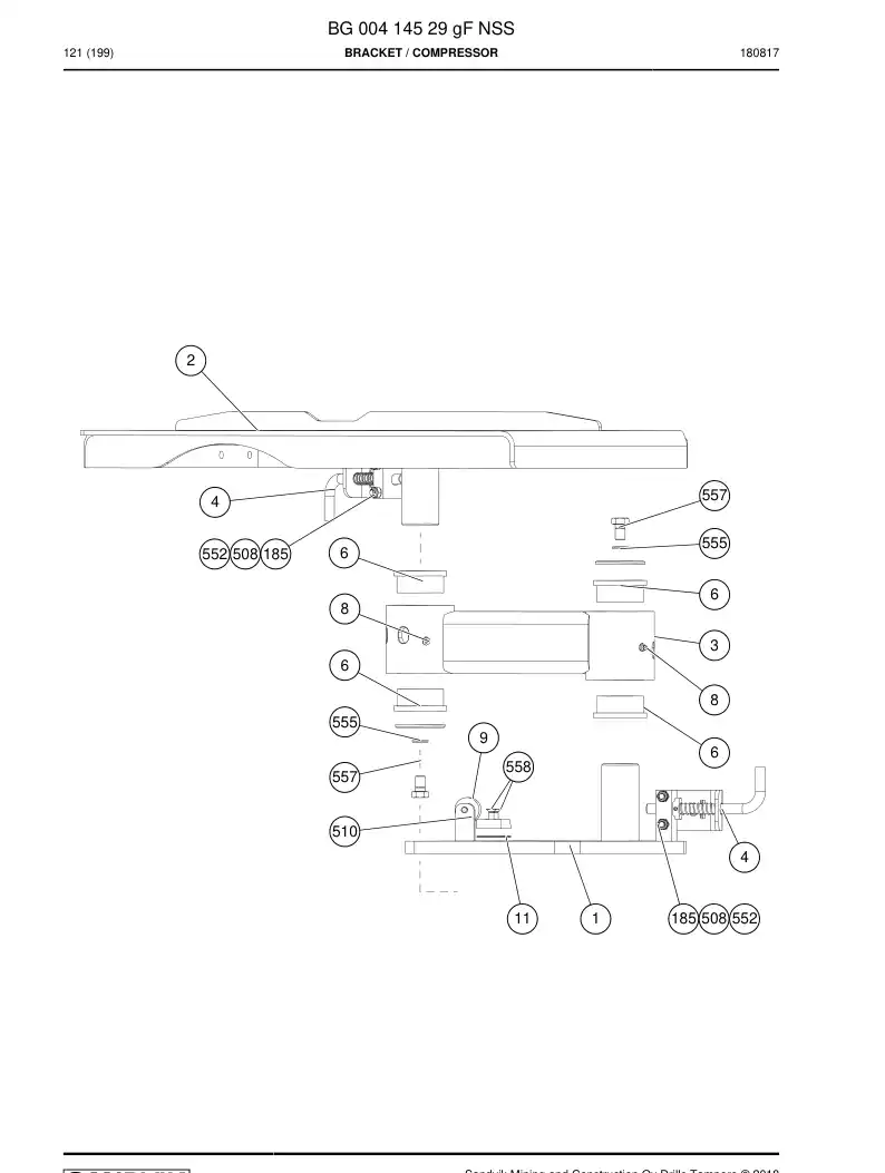 BG00414529g BG 004 145 29g Bracket - Sandvik Technical Drawing