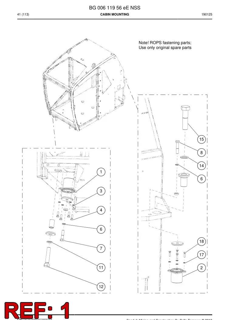 BG00414988a BG 004 149 88a Damper, Hole Mount - Sandvik Technical Drawing