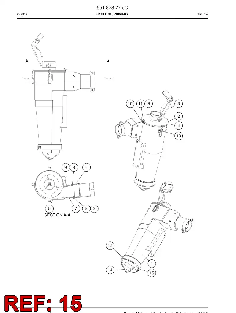 BG00415672a BG 004 156 72a Screw, Hexagon Socket - Sandvik Technical Drawing