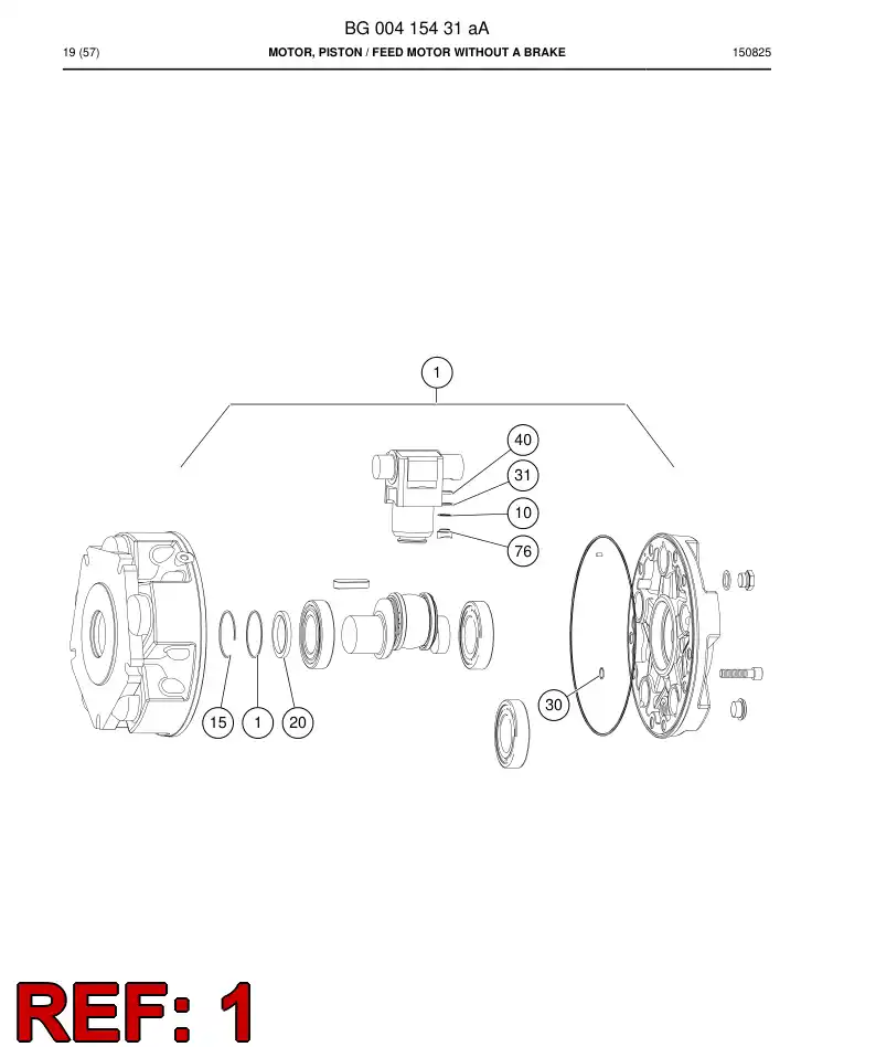BG00415785a BG 004 157 85a Seal Kit - Sandvik Technical Drawing