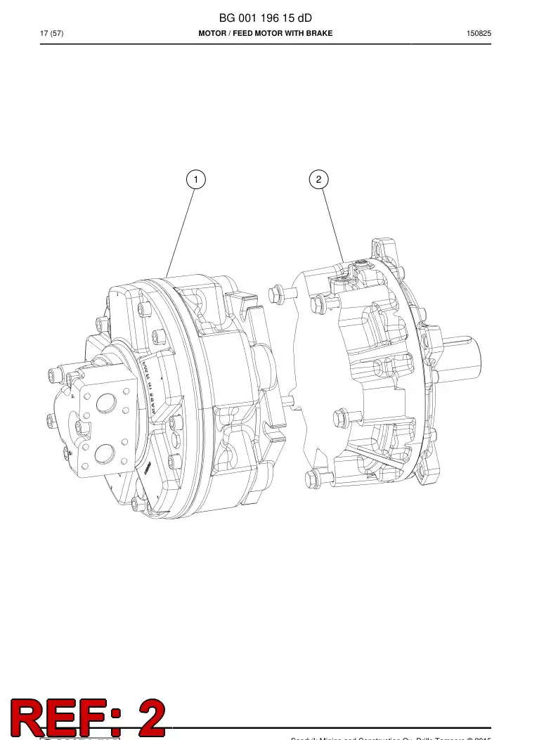 BG00415793b BG 004 157 93b Brake - Sandvik Technical Drawing
