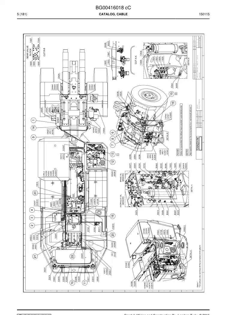 BG00416018c BG 004 160 18c Catalog, Cable - Sandvik Technical Drawing