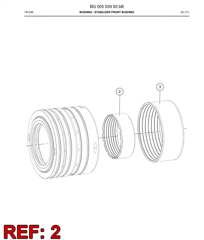 BG00416061b BG 004 160 61b Bushing, Bearing - Sandvik Technical Drawing