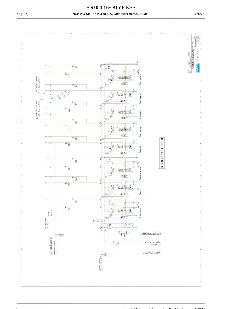 BG00416681d BG 004 166 81d Hosing Set - Sandvik Technical Drawing