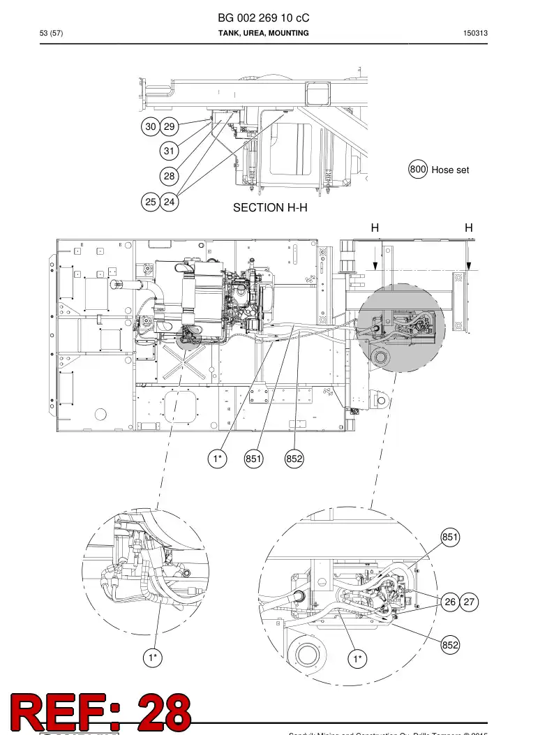 BG00417052a BG 004 170 52a Weld Assembly - Sandvik Technical Drawing