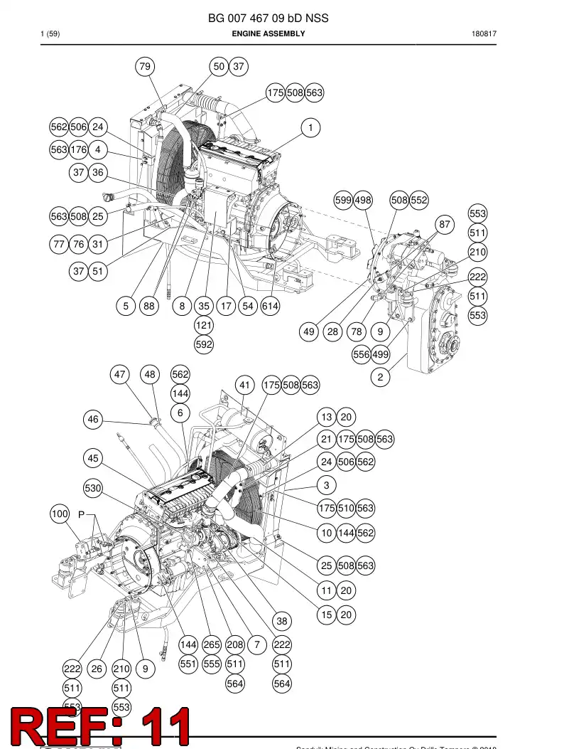 BG00417670a BG 004 176 70a Hose - Sandvik Technical Drawing