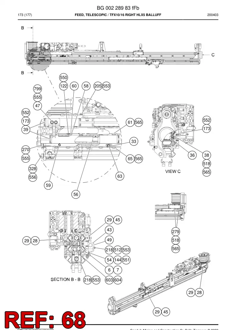 BG00417715a BG 004 177 15a Sheet, Rubber - Sandvik Technical Drawing
