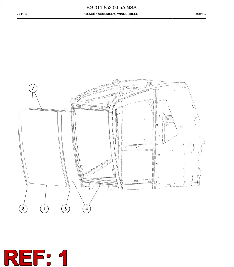 BG00419230c BG 004 192 30c Glass - Sandvik Technical Drawing