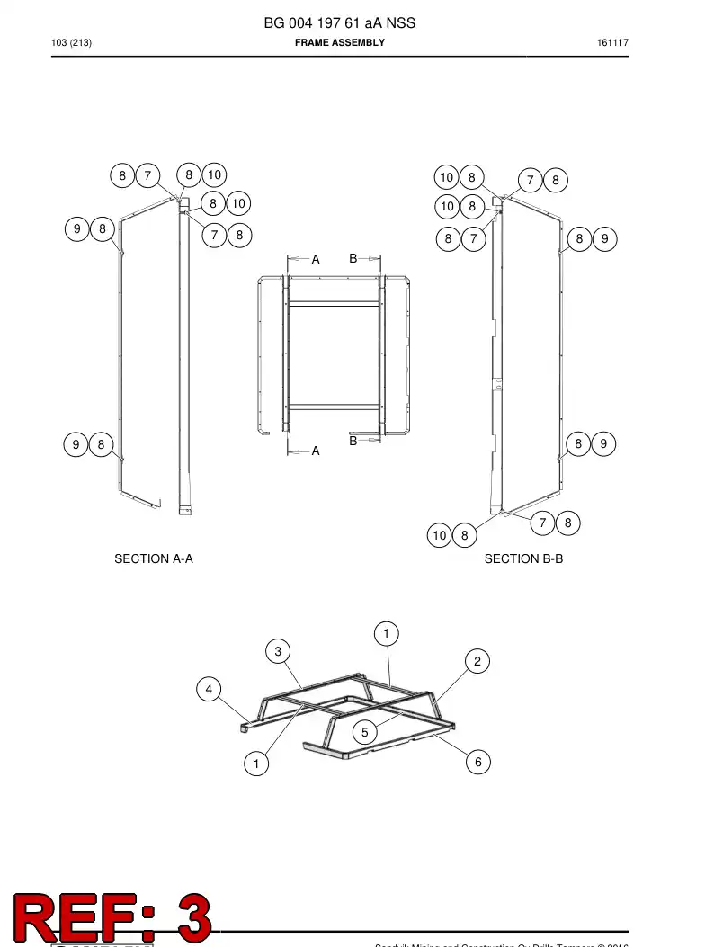 BG00419786a BG 004 197 86a Support, Welding - Sandvik Technical Drawing