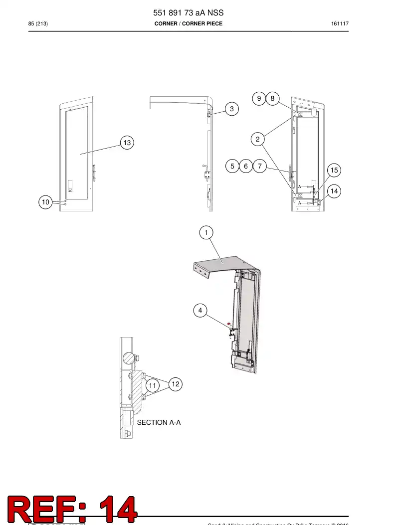 BG00419798a BG 004 197 98a Stopper - Sandvik Technical Drawing