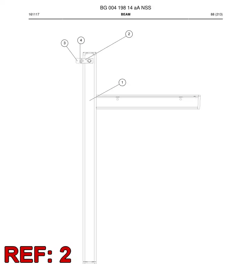BG00419812a BG 004 198 12a Support, Welding - Sandvik Technical Drawing