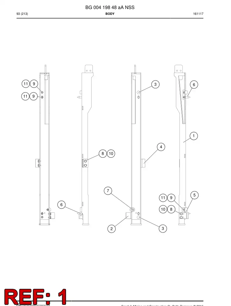 BG00419847a BG 004 198 47a Body - Sandvik Technical Drawing