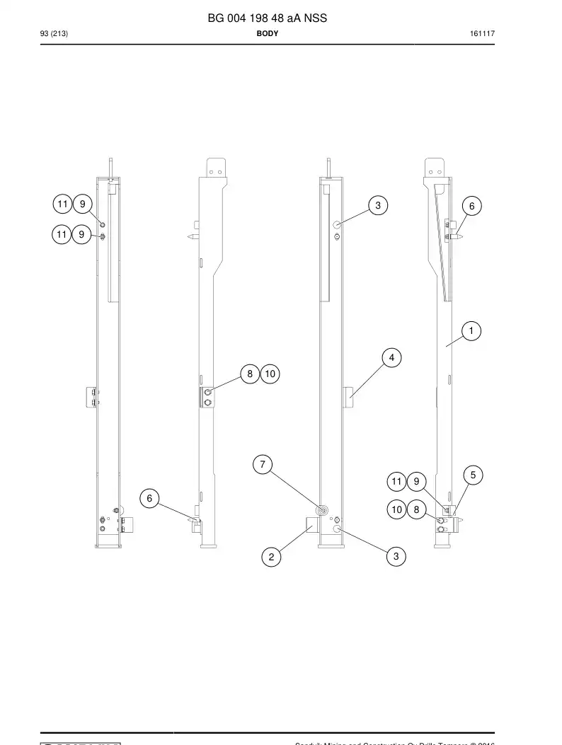 BG00419848a BG 004 198 48a Body - Sandvik Technical Drawing