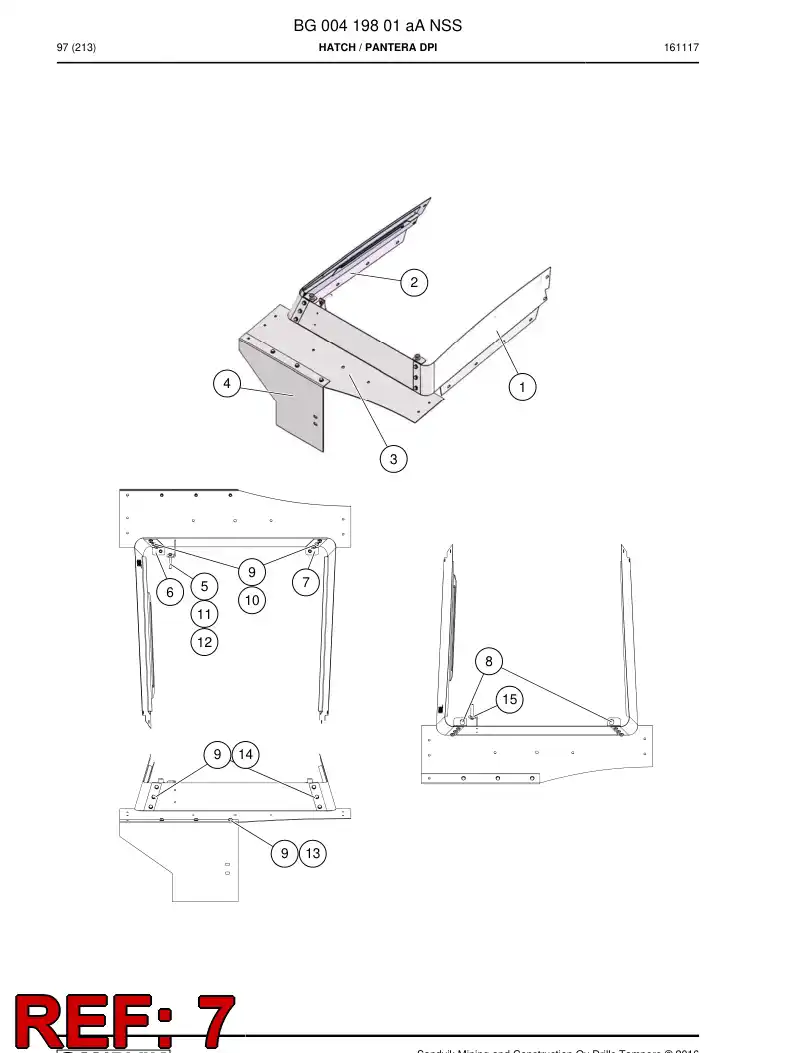 BG00419868a BG 004 198 68a Support - Sandvik Technical Drawing